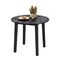 Rubber Wood Round Dining Table with Marble Top, Safe Corners and Easy Assembly